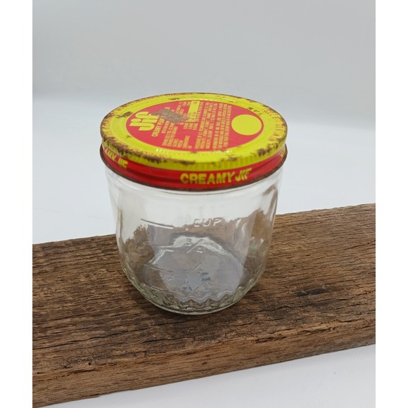 Vintage Jif Creamy Peanut Butter Jar with 1 Cup Measurements Advertising - Picture 3 of 7